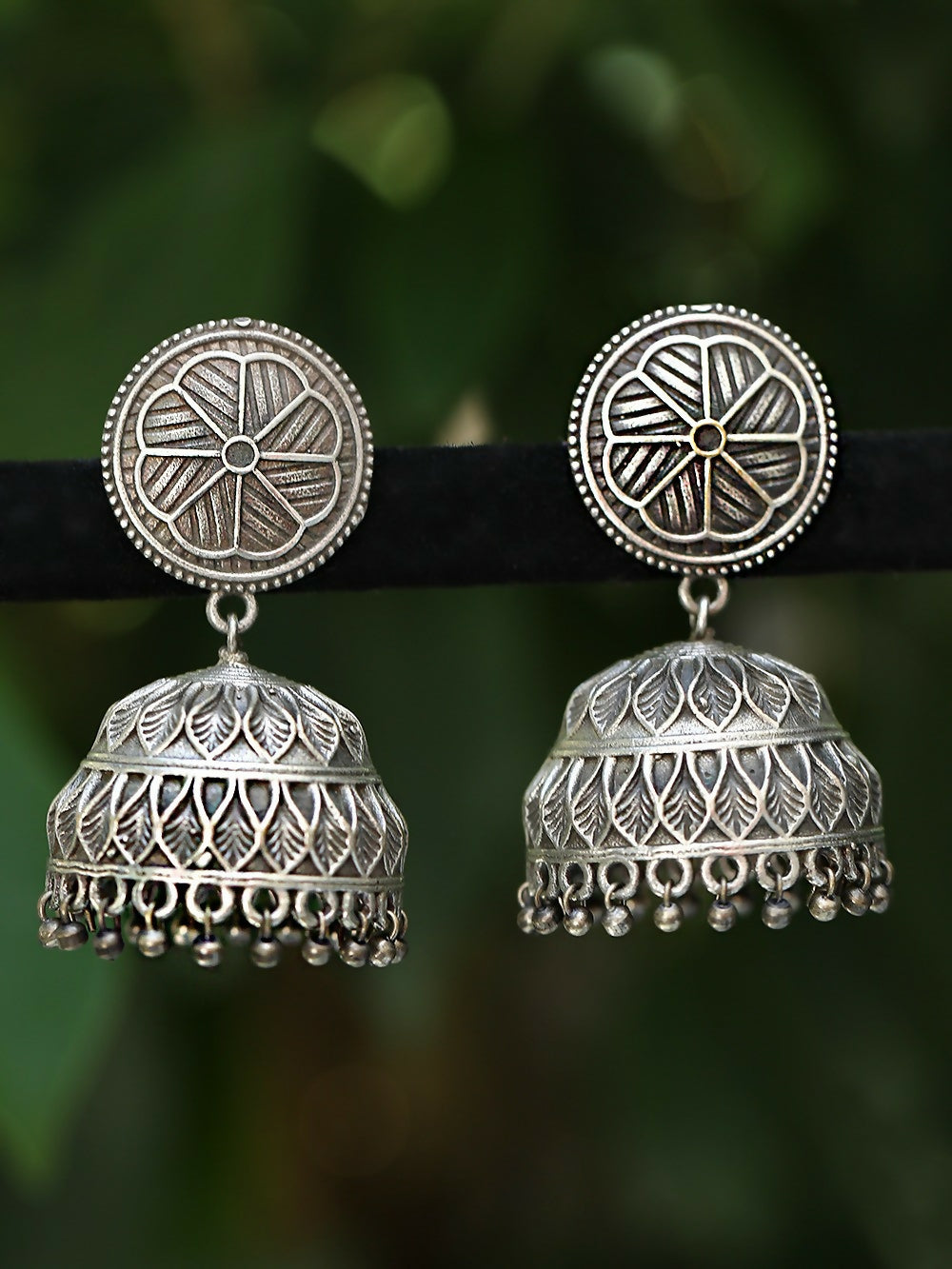 Joban Fashion Women Silver Tone Brass Brass Jhumka | Grocsy