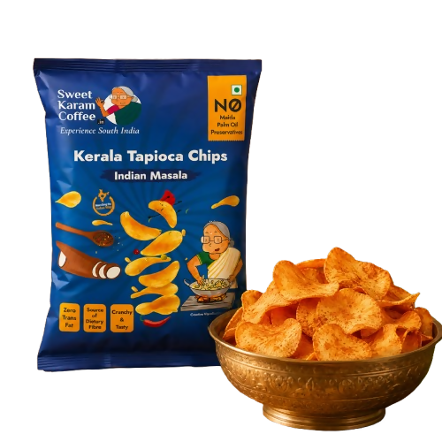 Sweet Karam Coffee Indian Masala Tapioca Chips | Grocsy