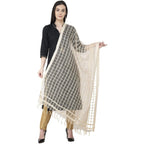 A R Silk Cotton Square Regular Dupatta White Color Dupatta or Chunni | Grocsy