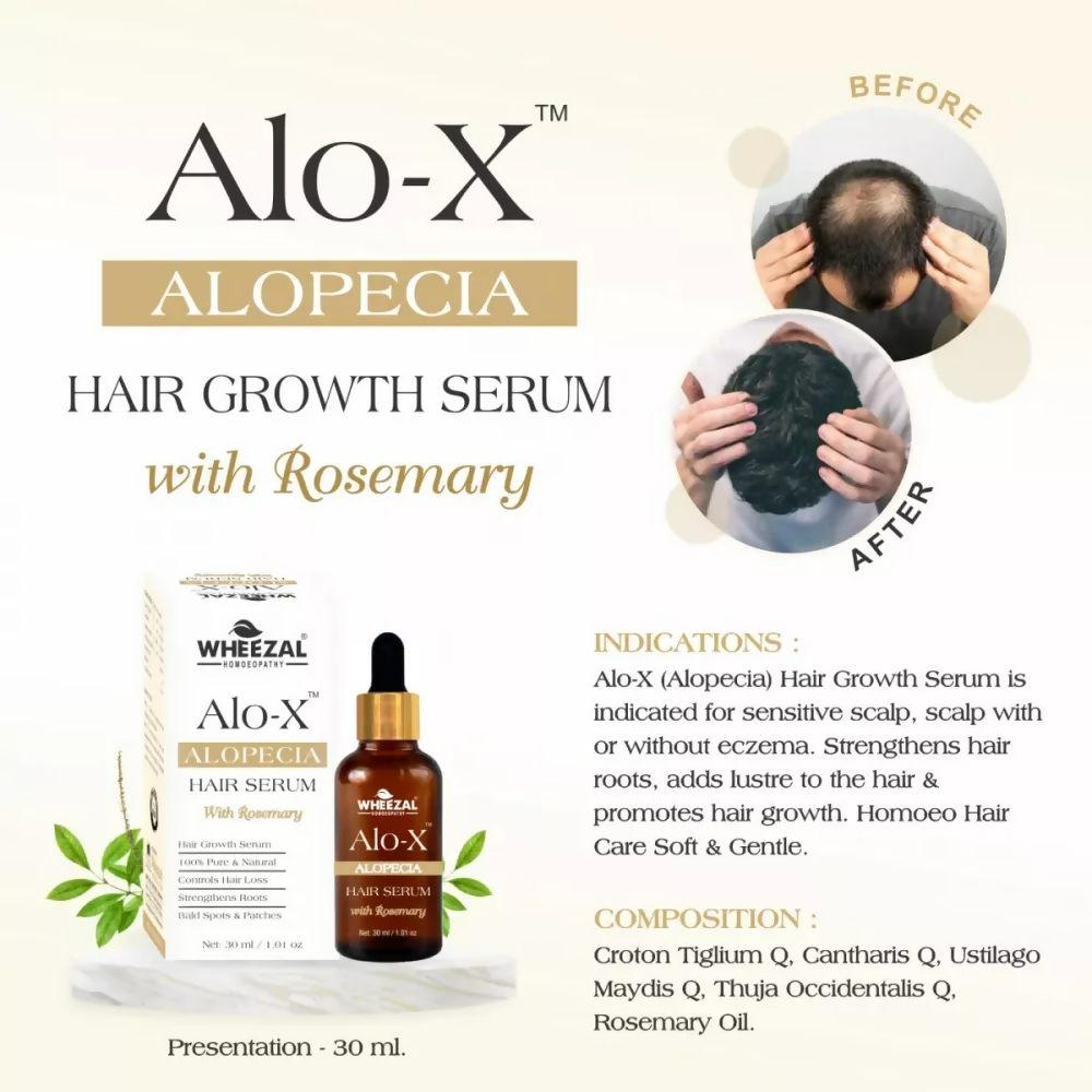 Wheezal Alo-X Alopecia Hair Serum | Grocsy