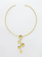 NVR Women Gold-Polished Circular Choker Necklace | Grocsy