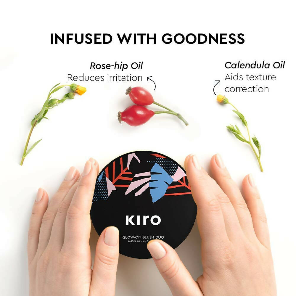 Kiro Glow-On Blush Duo - Classic Coral & Fresh Grapefruit | Grocsy