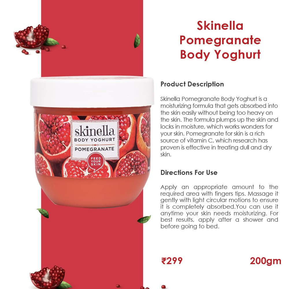 Skinella Pomegranate Body Yoghurt Nourishing Body | Grocsy