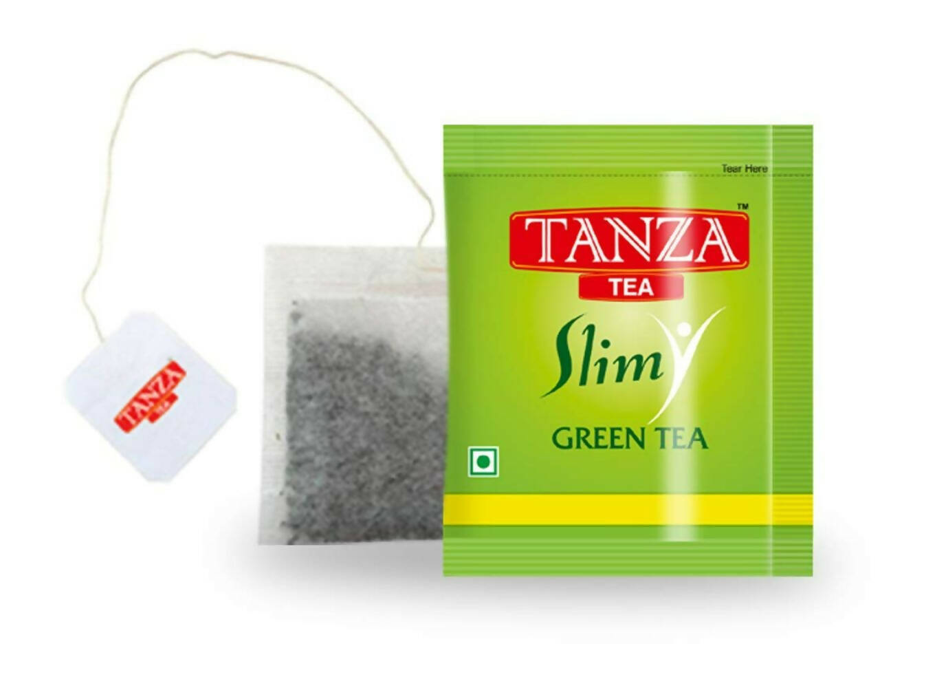 Tanza Tea Slim Green Tea Bags Tulsi Herbal | Grocsy