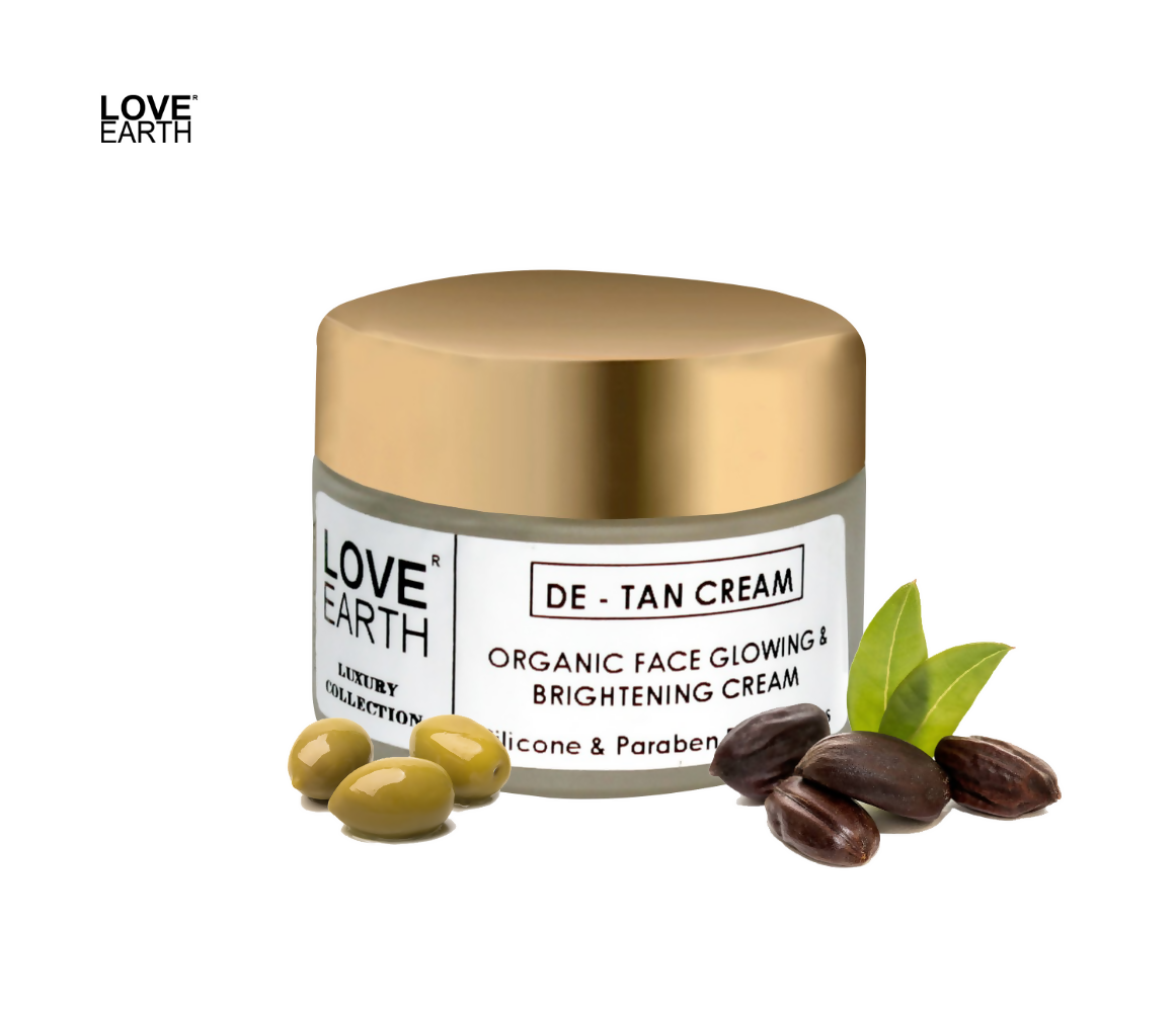 Love Earth De-Tan Moisturizing Cream with Aloe VeraSandalwood for Pigmentation | Grocsy