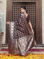 Shree Shyam Fashion Red Silk Saree | Grocsy
