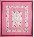 Vamika Printed Cotton Pink Bedsheet With Multicolor Pillow Covers (LEOC_BINDI_P) | Grocsy