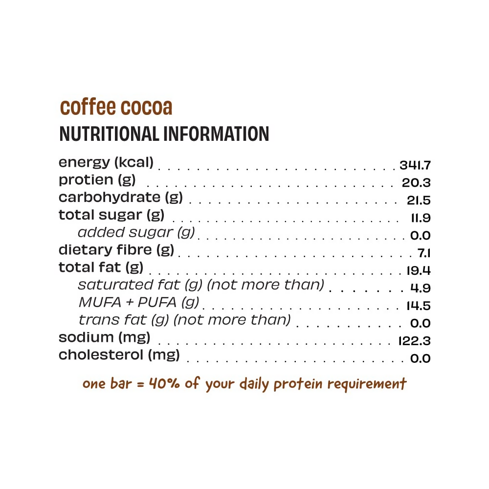 The Whole Truth High Protein Coffee Cocoa Protein Bar | Grocsy