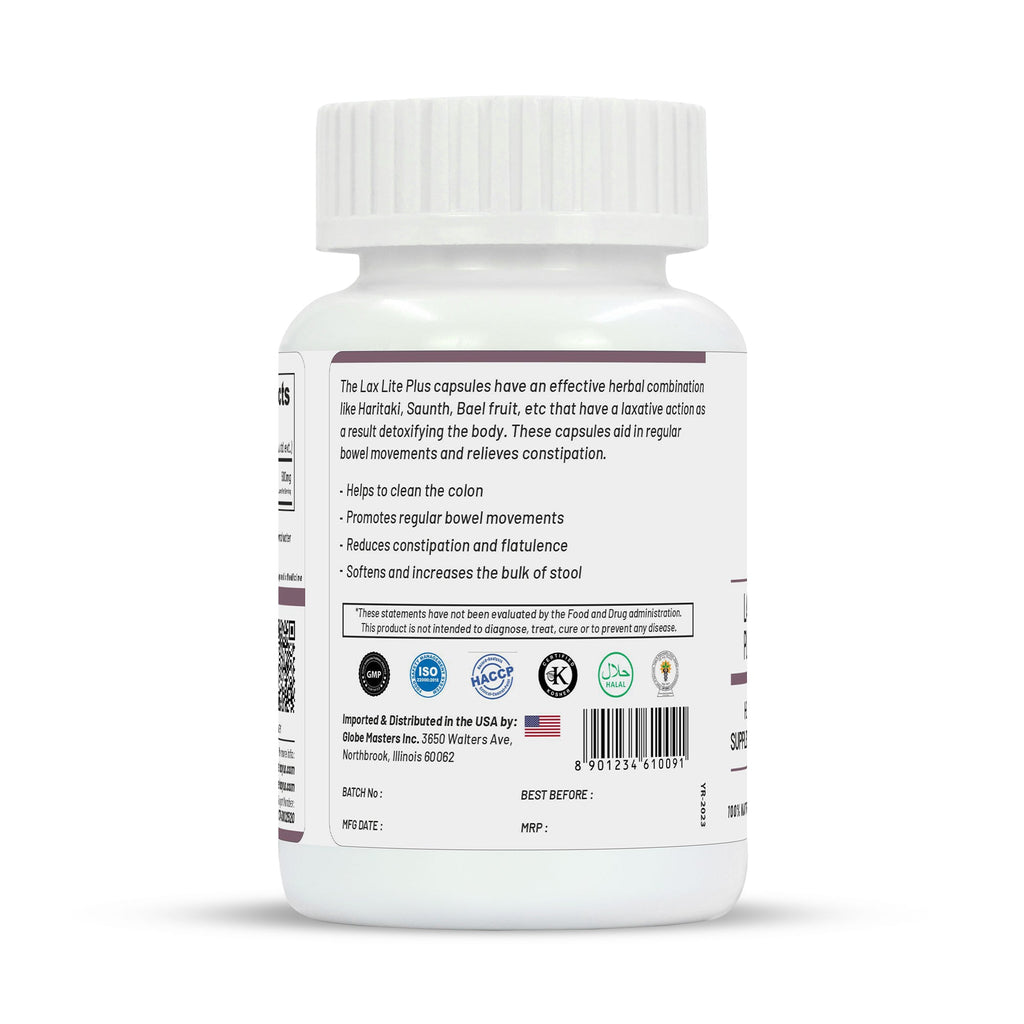 Life Aveda Lax Lite Plus Veg Capsules | Grocsy