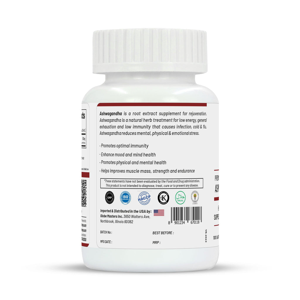 Life Aveda Premium Ashwagandha Capsules | Grocsy
