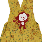 Mhyssa Yellow Dungaree With Round Neck Half Sleeves Maroon Shirt Set | Grocsy