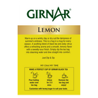 Girnar Black Tea Bags - Lemon | Grocsy
