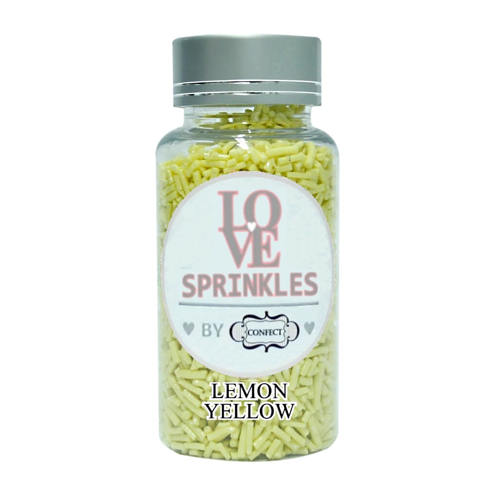 Confect Lemon Yellow Vermicelli Sprinkles | Grocsy
