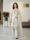 Teeya Creation White Color Gimmychu Silk Embroidery Work Wedding Wear Salwar Suit | Grocsy