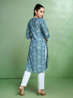 Sangria Printed Straight Kurta | Grocsy