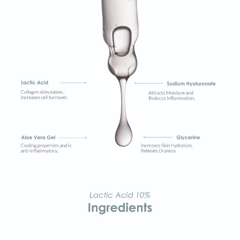 The Body Temple Lactic Acid 10% Face Serum | Grocsy