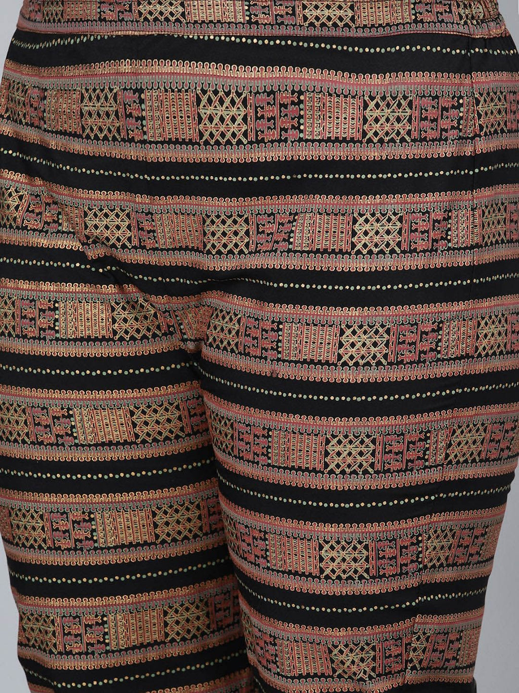 Sztori Plus Size Geometric Printed Straight Kurta With Trousers | Grocsy