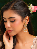 Ruby Raang Chandani Moti Earrings | Grocsy