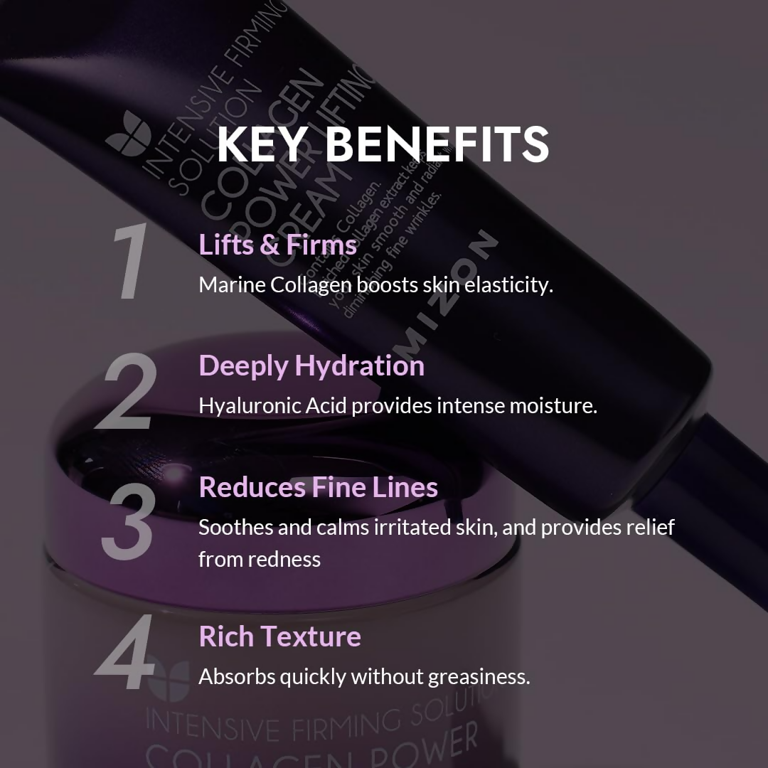 Mizon Collagen Power Lifting Cream Collagen Face Moisturizer | Grocsy