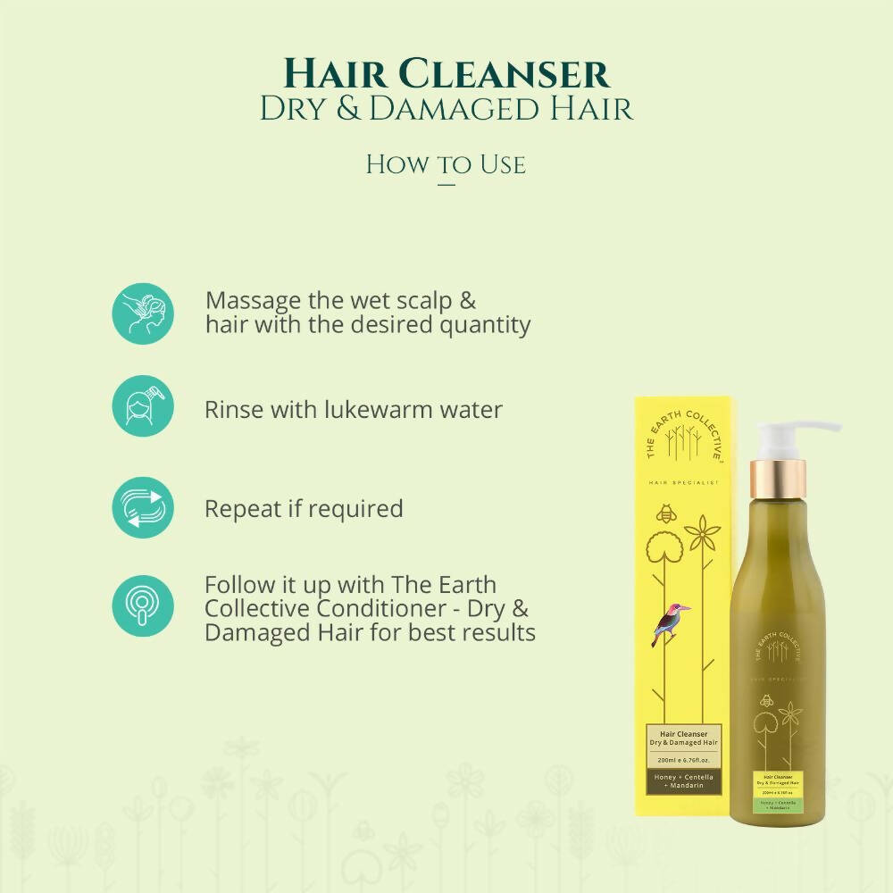 The Earth Collective Hair Cleanser - Dry and Damaged Hair | Grocsy