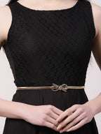 NVR Women Circular Gold-Polished Stretchable Metal Belt | Grocsy