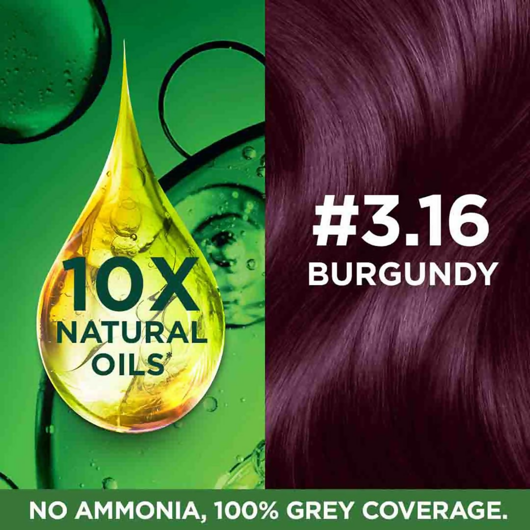 Garnier Color Naturals Creme Riche Hair Color - Shade 3.16 Burgundy | Grocsy