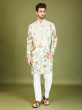 Vastranavya Exclusive Wedding Wear Viscose Rayon Thread Embroidered Work Kurta | Grocsy
