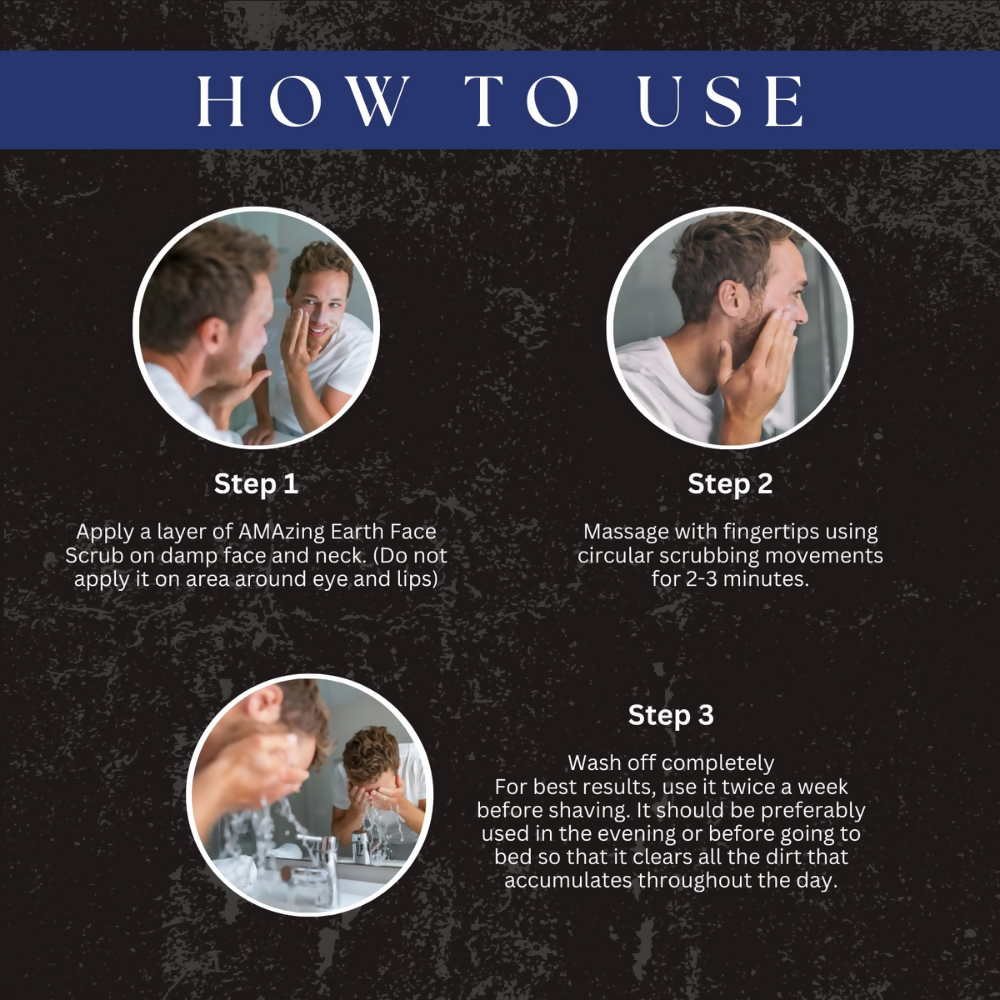 Amazing Earth Activated Charcoal Face Scrub for Men | Grocsy