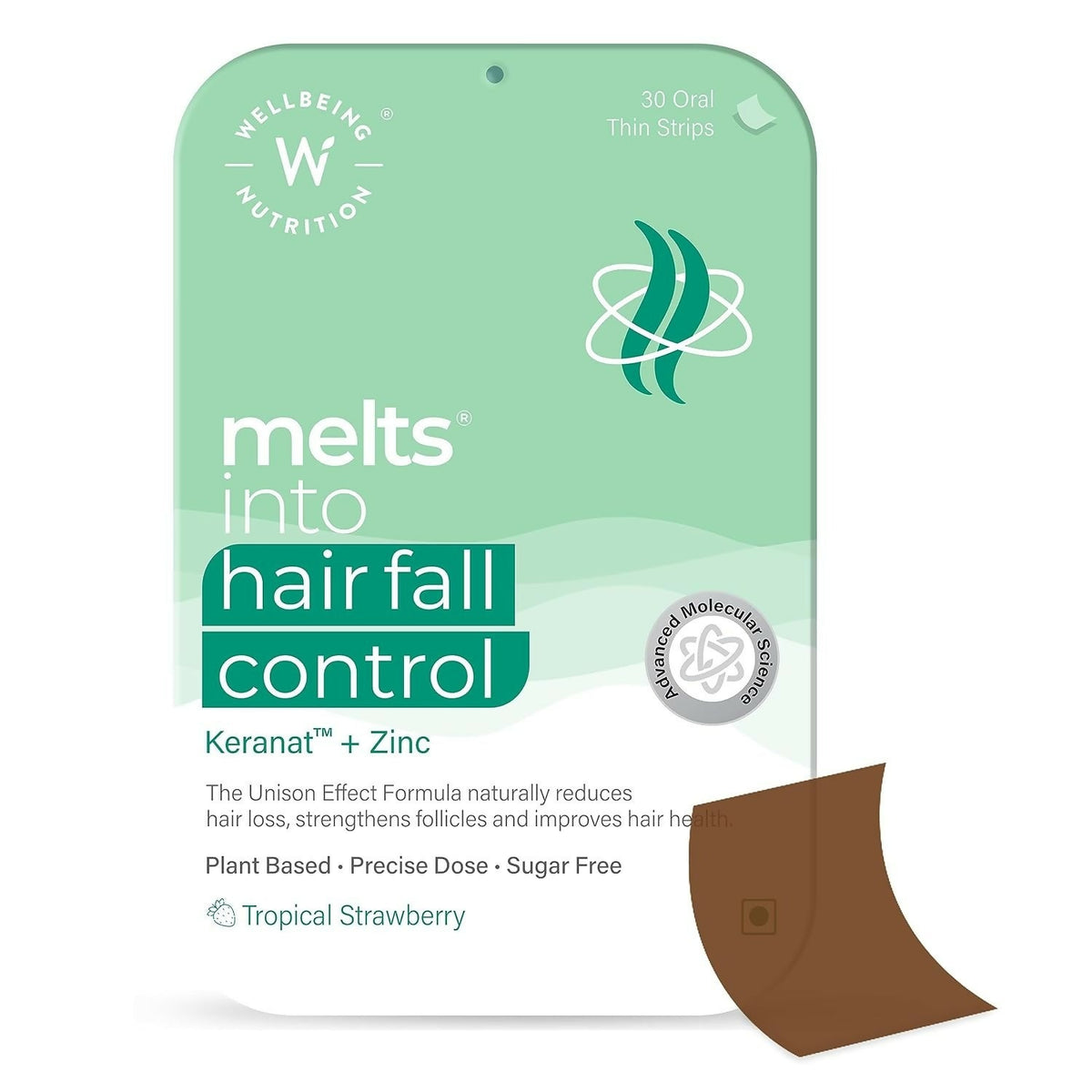 Wellbeing Nutrition Melts Healthy Hair & Hair Fall Control Strips Combo | Grocsy