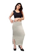 Vamika White Cotton Lycra Petticoat | Grocsy