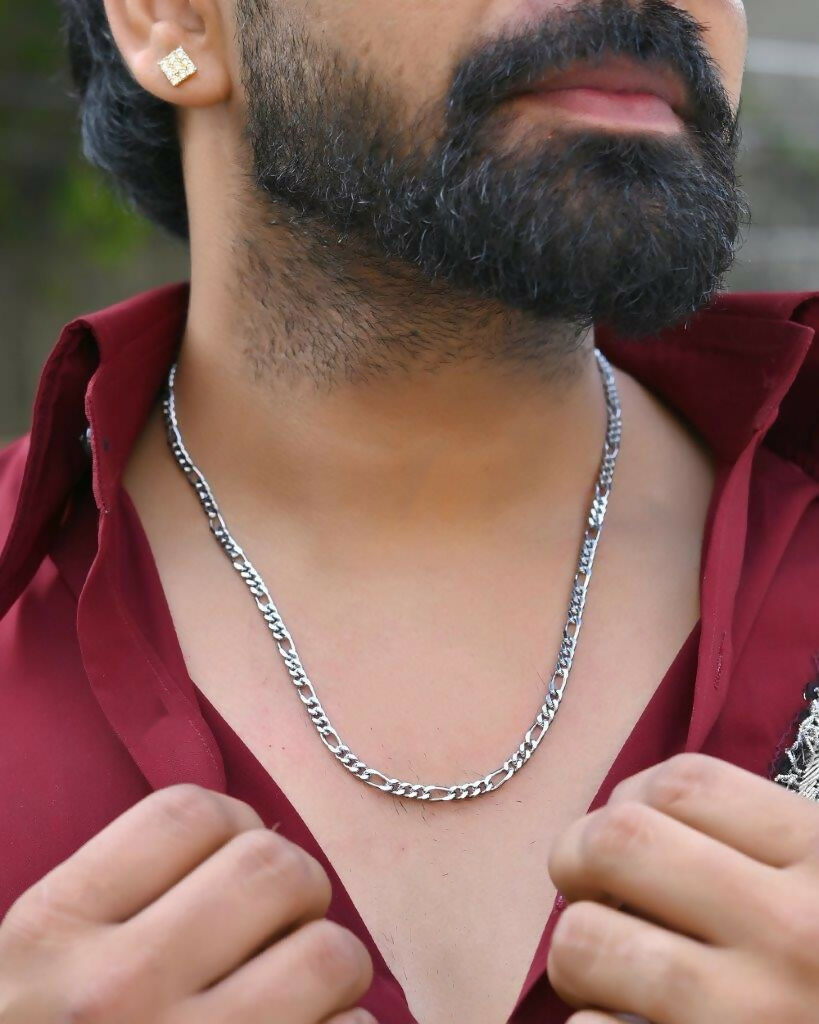 VOJ Silver Plated Cuban Link Chain | Grocsy