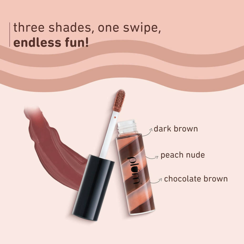 Plum Soft Swirl Lip Gloss 3 Shades In 1 & 126 Mississippi Mud | Grocsy