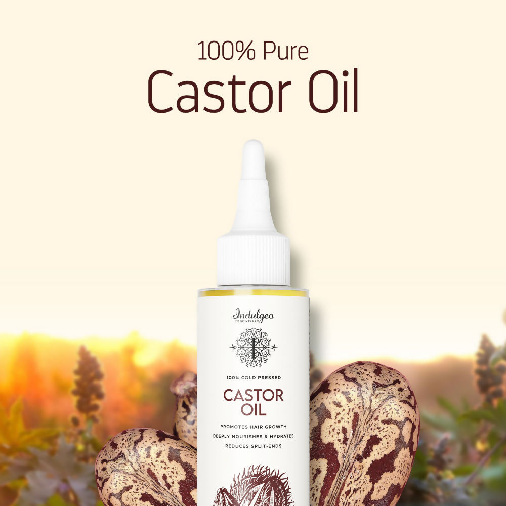 Indulgeo Essentials Cold Pressed Castor Oil For Hair Growth | Grocsy