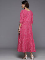 Ahalyaa Women's Traditional wear Dress - Pink | Grocsy