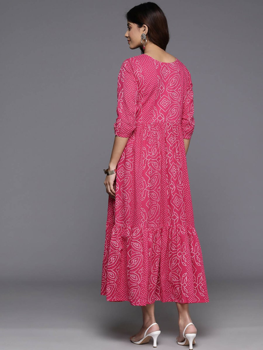 Ahalyaa Women's Traditional wear Dress - Pink | Grocsy