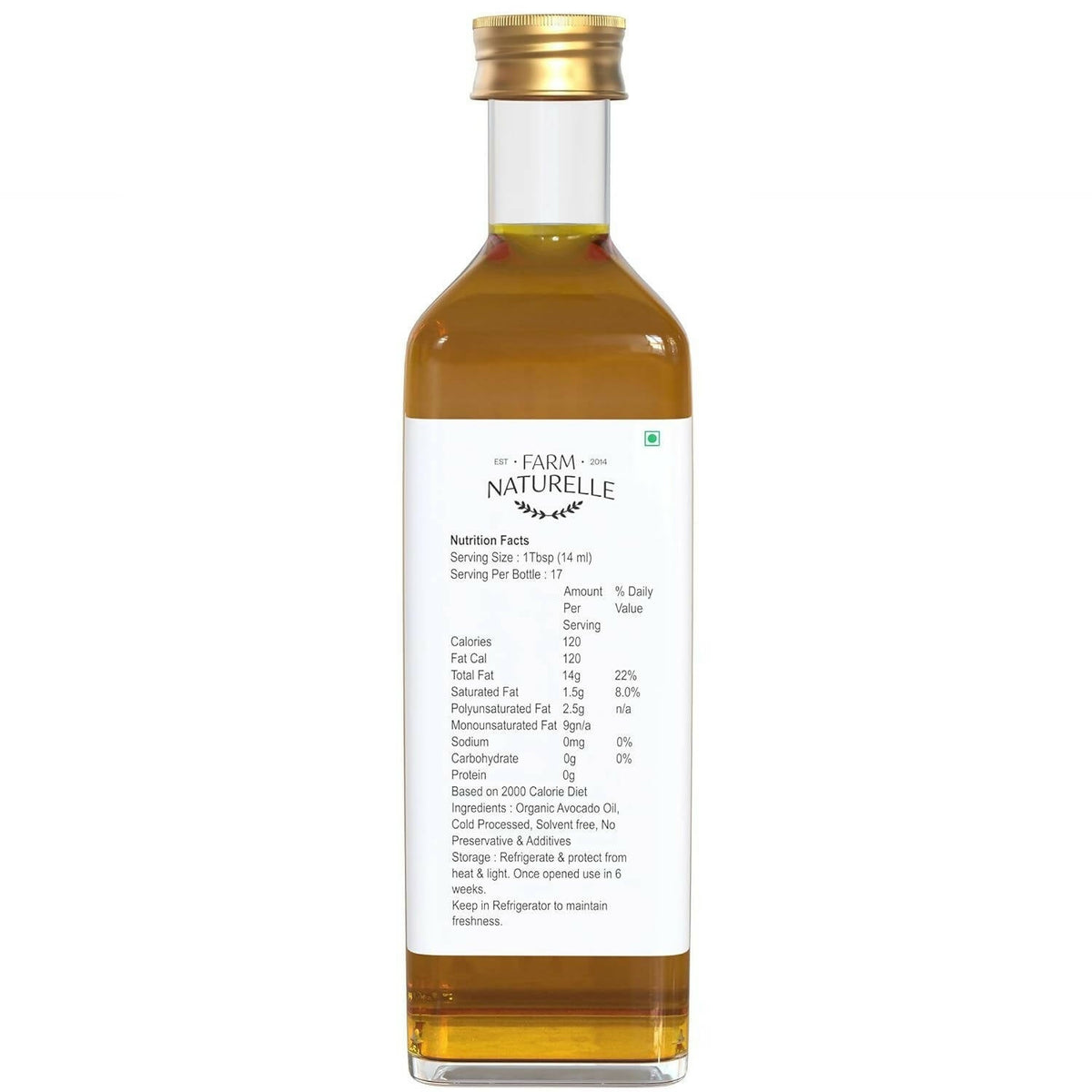 Farm Naturelle 100% Pure Extra Virgin Avocado Oil | Grocsy