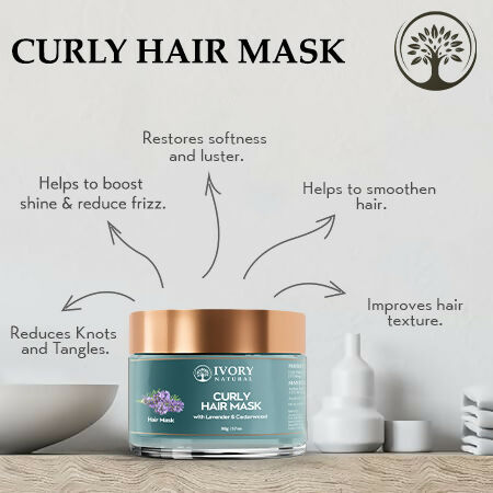 Ivory Natural Curly Hair Mask - Natural Smooth Even Curls For Both Men & Women | Grocsy
