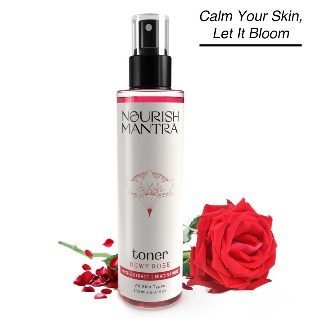 Nourish Mantra Dewy Rose Toner with Niacinamide & Vitamin B5 for Radiant | Grocsy