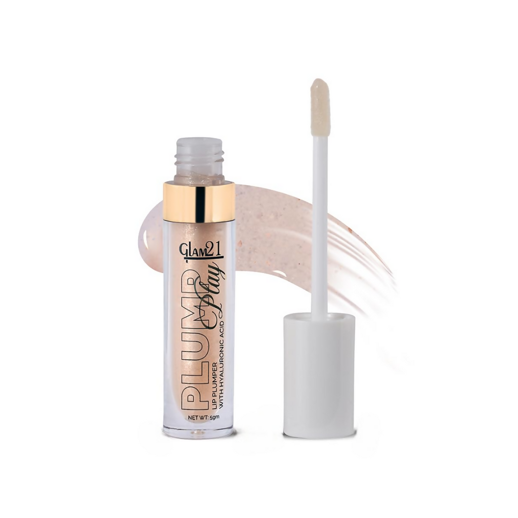 Glam21 Lip Plump Play Lip Plumper With Hyaluronic Acid - 04 Nude Shimmer | Grocsy