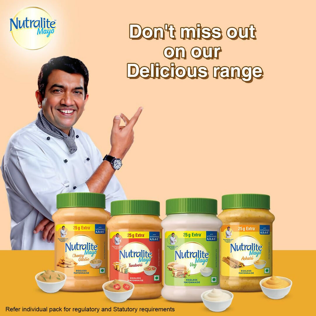 Nutralite Mayo Cheesy Garlic|Eggless Mayonnaise | Grocsy