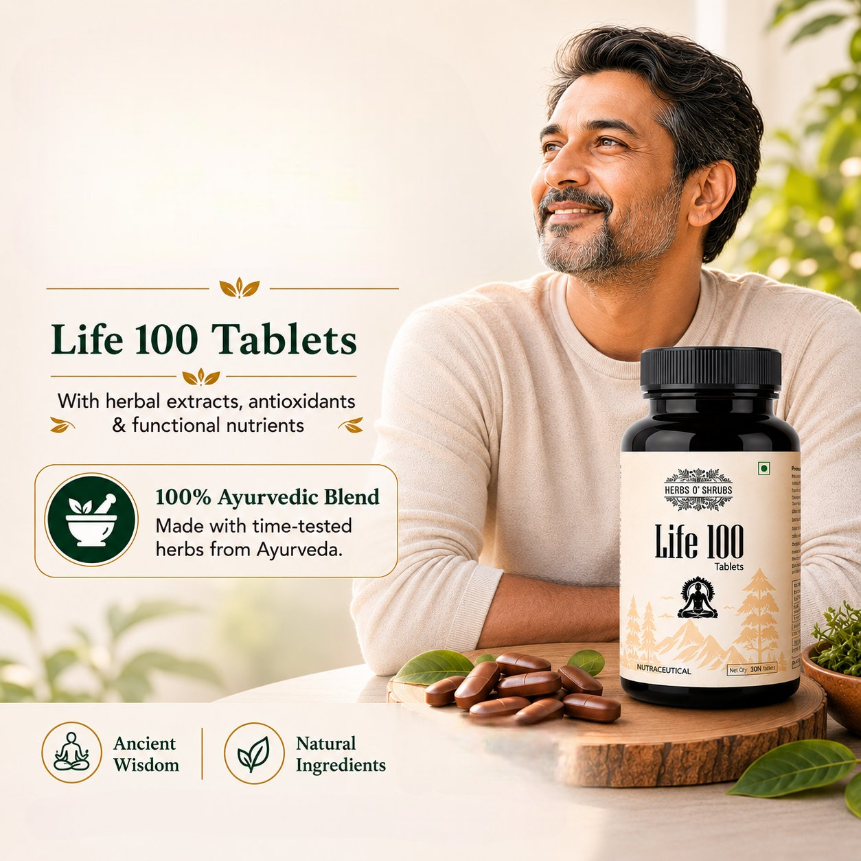 HerbsO’Shrubs Life-100 Tablets | Grocsy