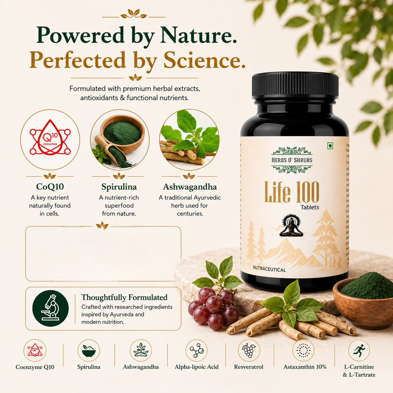 HerbsO’Shrubs Life-100 Tablets | Grocsy