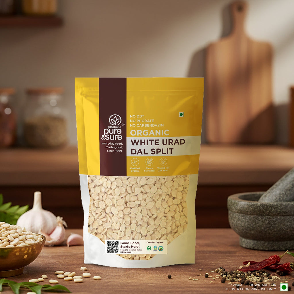 Pure & Sure Organic White Urad Dal Split | Grocsy