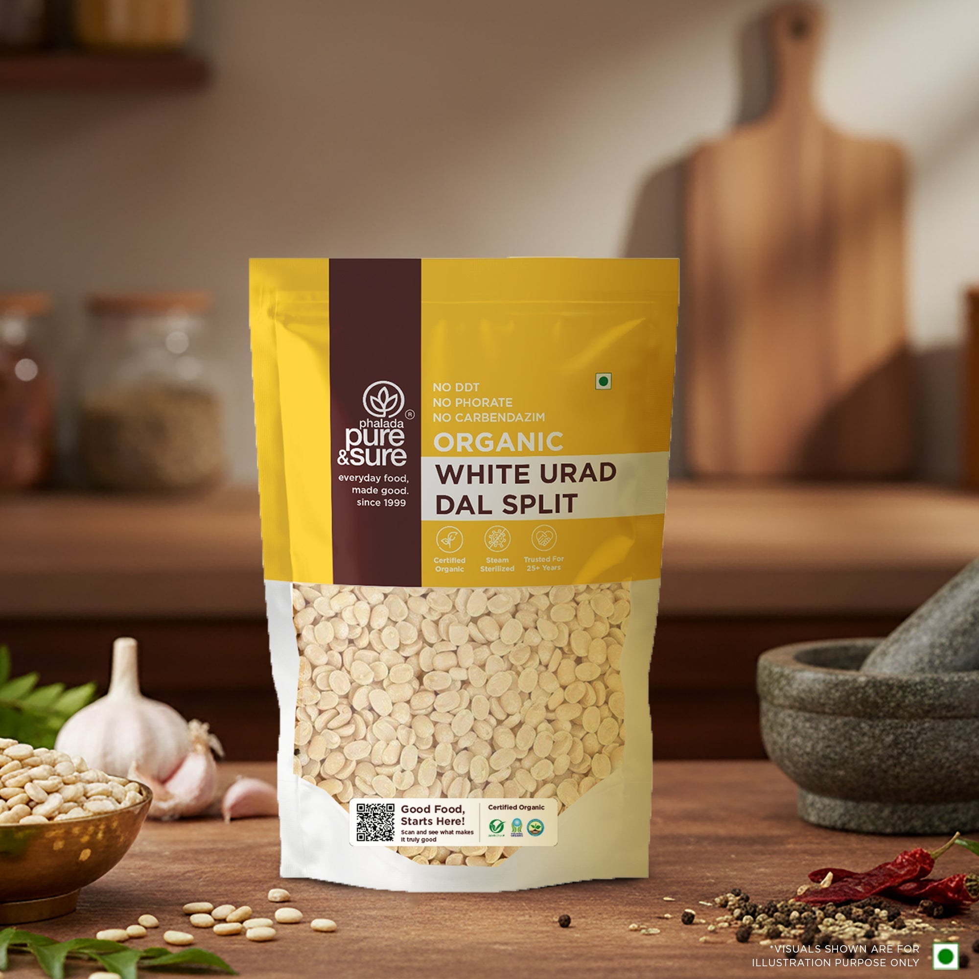 Pure & Sure Organic White Urad Dal Split | Grocsy