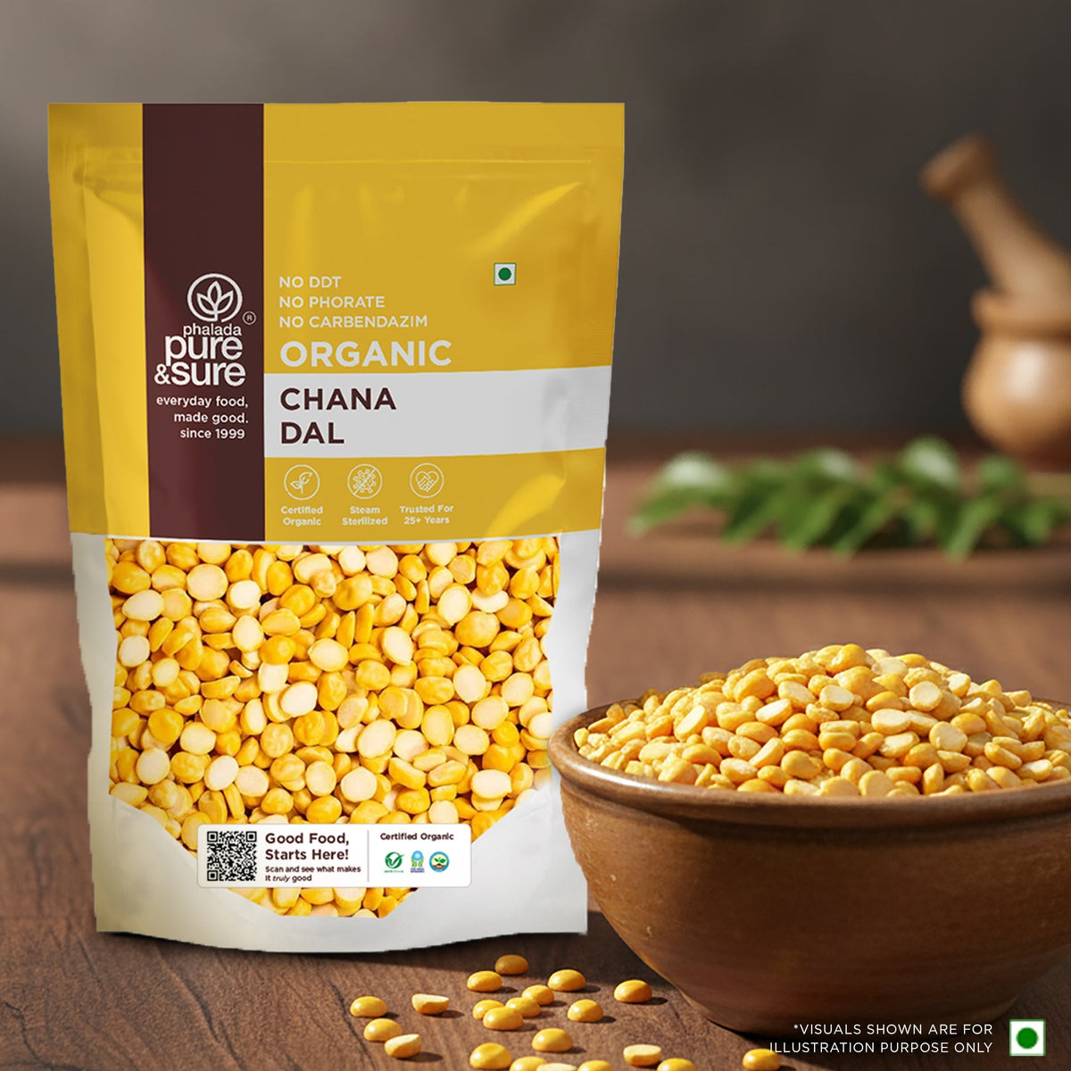 Pure & Sure Organic Chana Dal | Grocsy