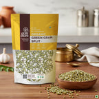 Pure & Sure Organic Green Gram Split | Grocsy