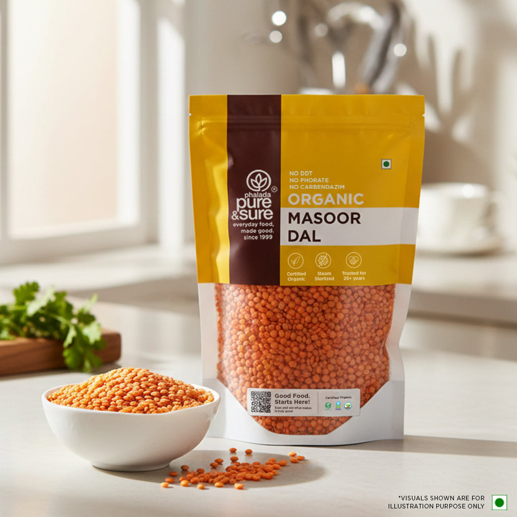 Pure & Sure Organic Masoor Dal | Grocsy