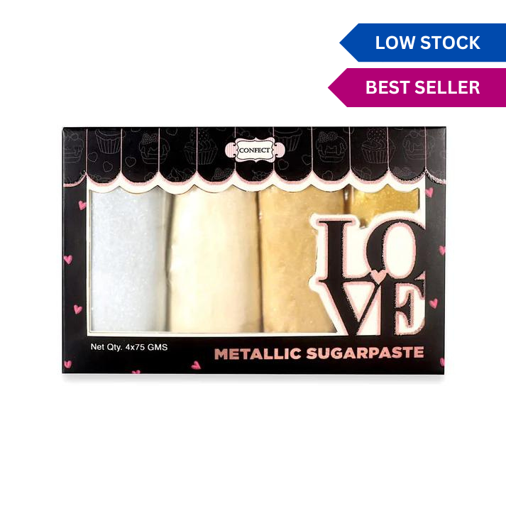 Confect Metallic Sugar Paste Multipack 4 | Grocsy