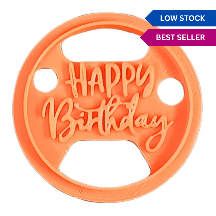 Confect Celebration Stencils Toppers Cutters | Celebration Topper Cutter (Happy Birthday 01) | Grocsy