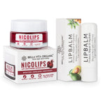 Bella Vita Organic Nico Lips Lip Scrub & Nico Balm Lip Balm Combo | Grocsy